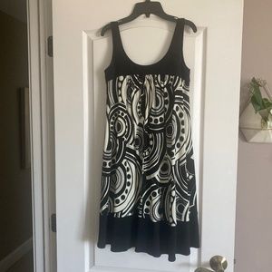 Black and white swing dress